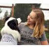 Funny Dog Shirt for Medium Dogs – Im Only Talking to My Human Today Print – Lightweight Cotton Tee Pet Clothes for Small and Large Breeds Sarcastic Novelty Pets Apparel Grey, XXL(Medium)