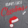 Funny Maternity Christmas Shirts for The Holidays Cute Tees to Celebrate Bumps First Christmas(Dark Heather Grey – Bumps First)