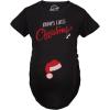 Funny Maternity Christmas Shirts for The Holidays Cute Tees to Celebrate Bumps First Christmas(Heather Black – Bumps First)