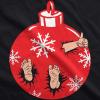 Funny Maternity Christmas Shirts for The Holidays Cute Tees to Celebrate Bumps First Christmas(Heather Black – Ornament Burst)