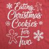 Funny Maternity Christmas Shirts for The Holidays Cute Tees to Celebrate Bumps First Christmas(Heather Red – Cookies for Two)
