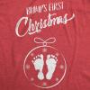 Funny Maternity Christmas Shirts for The Holidays Cute Tees to Celebrate Bumps First Christmas(Heather Red – Ornament)