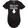 Funny Maternity T Shirts for Pregnant Women with Sarcastic Sayings Hilarious Womens Shirts for Pregnancy(Black – Last One)