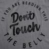 Funny Maternity T Shirts for Pregnant Women with Sarcastic Sayings Hilarious Womens Shirts for Pregnancy(Dark Heather Grey – Dont Touch)