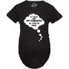 Funny Maternity T Shirts for Pregnant Women with Sarcastic Sayings Hilarious Womens Shirts for Pregnancy(Heather Black – Stay Here)