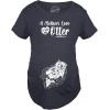 Funny Maternity T Shirts for Pregnant Women with Sarcastic Sayings Hilarious Womens Shirts for Pregnancy(Heather Navy – No Otter)