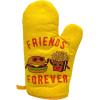 Funny Taco Oven Mitt – Introverted but Willing to Discuss Tacos Design – Durable Cotton Blend with Heat Protection – Novelty Mexican Food Kitchen Glove for Cooking and Taco Lovers(Burger and Fries)
