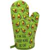 Funny Taco Oven Mitt – Introverted but Willing to Discuss Tacos Design – Durable Cotton Blend with Heat Protection – Novelty Mexican Food Kitchen Glove for Cooking and Taco Lovers(Good Fat)