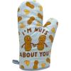Funny Taco Oven Mitt – Introverted but Willing to Discuss Tacos Design – Durable Cotton Blend with Heat Protection – Novelty Mexican Food Kitchen Glove for Cooking and Taco Lovers(Nuts About You)