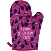 Funny Taco Oven Mitt – Introverted but Willing to Discuss Tacos Design – Durable Cotton Blend with Heat Protection – Novelty Mexican Food Kitchen Glove for Cooking and Taco Lovers(Drink Better)