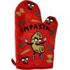 Impasta Oven Mitt Funny Noodle Disguise Imposter Hilarious Graphic Novelty Kitchen Glove Funny Graphic Kitchenwear Cool Food Novelty Cookware Red Oven Mitt(Oven Mitt)