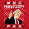 Make Christmas Great Again Funny Ugly Christmas Sarcastic Graphic Men Sweatshirt(Red)