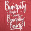 Maternity Bumpity Bump Bump Pregnancy T Shirt Funny Christmas Baby Announcement(Heather Red)