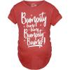Maternity Bumpity Bump Bump Pregnancy T Shirt Funny Christmas Baby Announcement(Heather Red)