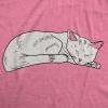 Maternity Cat On Baby Bump T Shirt Funny Adorable Kitty Pregnancy Tee(Pink)