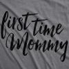 Maternity First Time Mommy Pregnancy T Shirt Cute Belly Bump Tee Mother to Be(Dark Heather Grey)