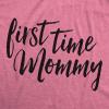 Maternity First Time Mommy Pregnancy T Shirt Cute Belly Bump Tee Mother to Be(Heather Pink)