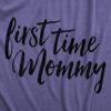 Maternity First Time Mommy Pregnancy T Shirt Cute Belly Bump Tee Mother to Be(Heather Purple)