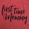 Maternity First Time Mommy Pregnancy T Shirt Cute Belly Bump Tee Mother to Be(Heather Red)