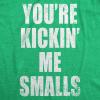 Maternity Kicking Me Smalls Funny T Shirt Pregnancy Announcement Novelty Tee(Heather Green)