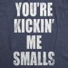 Maternity Kicking Me Smalls Funny T Shirt Pregnancy Announcement Novelty Tee(Heather Navy)