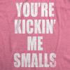 Maternity Kicking Me Smalls Funny T Shirt Pregnancy Announcement Novelty Tee(Pink)