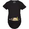 Maternity Peeking St Patricks Day Baby Funny T Shirt Saint Patty New Pregnancy(Black)