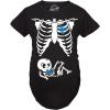 Maternity Skeleton Baby Monster Pumpkin T Shirts Funny Cute Pregnancy Halloween Tees(Baby Boy)
