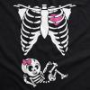 Maternity Skeleton Baby Monster Pumpkin T Shirts Funny Cute Pregnancy Halloween Tees(Baby Girl)