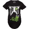 Maternity Skeleton Baby Monster Pumpkin T Shirts Funny Cute Pregnancy Halloween Tees(Bride)