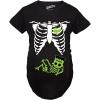 Maternity Skeleton Baby Monster Pumpkin T Shirts Funny Cute Pregnancy Halloween Tees(Frankenstein)