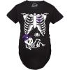 Maternity Skeleton Baby Monster Pumpkin T Shirts Funny Cute Pregnancy Halloween Tees(Witch)