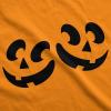 Maternity Twin Pumpkin Faces T Shirt Cute Halloween Jack-O-Lantern Pregnancy Tee(Orange)