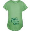 Maternity Wee Little One T Shirt Funny Pregnancy St Patricks Day Leprechaun Tee(Heather Green)