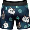 Mens Animal Boxers Funny Cat Dog Fish and More Novelty Underwear with Animals Funny Animal Underwear(Cat Dad)