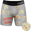 Mens Animal Boxers Funny Cat Dog Fish and More Novelty Underwear with Animals Funny Animal Underwear(Control Freak)