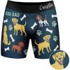 Mens Animal Boxers Funny Cat Dog Fish and More Novelty Underwear with Animals Funny Animal Underwear(Dog Dad)