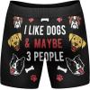 Mens Animal Boxers Funny Cat Dog Fish and More Novelty Underwear with Animals Funny Animal Underwear(Dogs 3 People)