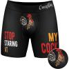 Mens Animal Boxers Funny Cat Dog Fish and More Novelty Underwear with Animals Funny Animal Underwear(Staring Rooster)