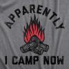 Mens Camping T Shirts Funny Camp Tees for Guys Cool Shirts for Outdoor Camping(Dark Heather Grey – Camp Now)