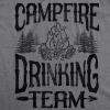 Mens Camping T Shirts Funny Camp Tees for Guys Cool Shirts for Outdoor Camping(Dark Heather Grey – Campfire Drinking Team)
