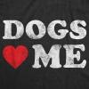 Mens Dogs Love Me T Shirt Funny Pet Owner Sarcastic Dog Dad New Puppy Tee(Heather Black)