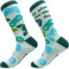 Mens Gamer Socks Funny Footware for Video Game Players(Plan for the Day)