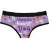 Namaste Home With My Dog Womens Panties Funny Bikini Brief Graphic Underwear(Pink)