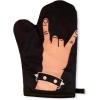 Rock Hand Oven Mitt Metal Rock and Roll Music Graphic Novelty Kitchen Accessories Funny Graphic Kitchenwear Cool Food Novelty Cookware Black Oven Mitt(Oven Mitt)