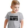 Toddler Ask Me About Jaws T Shirt Funny Shark Movie Flip Up Tee for Kids(Light Heather Grey)