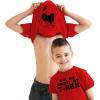 Toddler Ask Me About My Trex T Shirt Funny Cool Dinosaur Flip Humor Tee for Kids(Red)