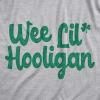 Toddler St Patricks Day Shirt – Wee Lil Hooligan Funny Irish Tee for Kids, Boys & Girls, Lucky Shamrock Baby Outfit(Light Heather Grey)