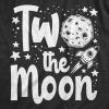 Toddler Two The Moon T Shirt Funny Second Birthday Tee(Heather Black)