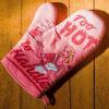 Too Hot to Handle Oven Mitt Funny Cooking Chef Sarcastic Kitchen Glove Funny Graphic Kitchenwear Cool Adult Humor Novelty Cookware Multi Oven Mitt(Oven Mitt)